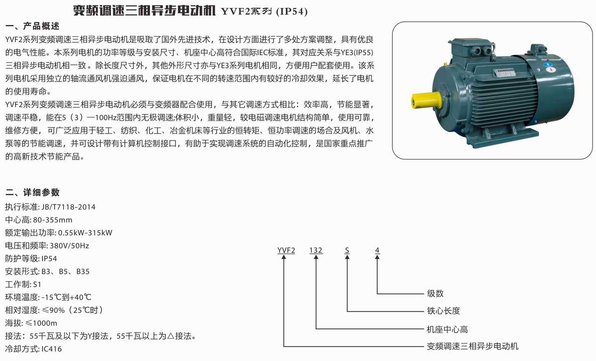 變頻調(diào)速三相異步電動(dòng)機(jī)  YVF2系列 01